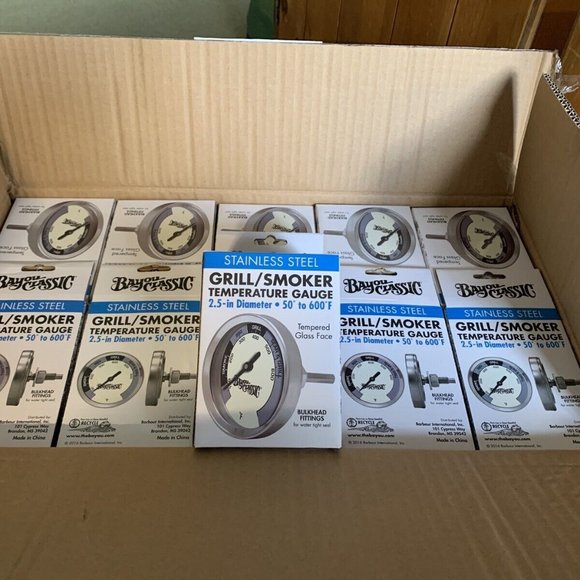 New Bayou Classic Grill/Smoker Temperature Gauge Stainless Steel Sealed Box 2.5” - Picture 1 of 4